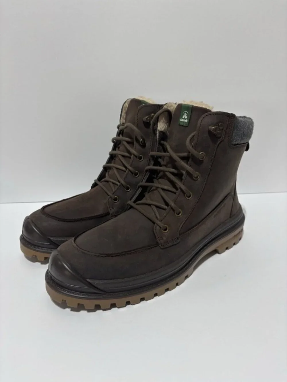 Kamik Men’s Griffon 2 Brown Leather Winter Boots, Size 11 M
